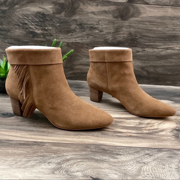 NIB Lucky Brand Zakina Side Fringe Ankle Bootie - Picture 8 of 11